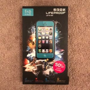 Blue Lifeproof case for iPhone 5